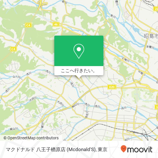 マクドナルド 八王子楢原店 (Mcdonald'S)地図
