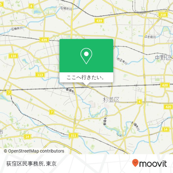 荻窪区民事務所地図