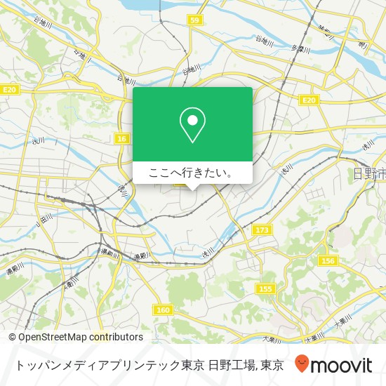 トッパンメディアプリンテック東京 日野工場地図