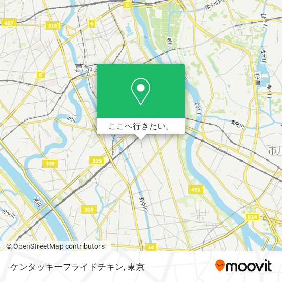 ケンタッキーフライドチキン地図