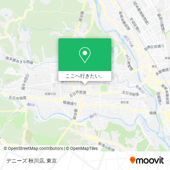 デニーズ 秋川店地図