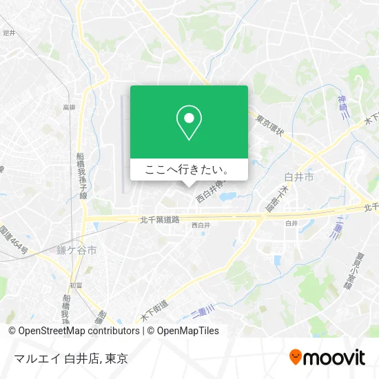 マルエイ 白井店地図