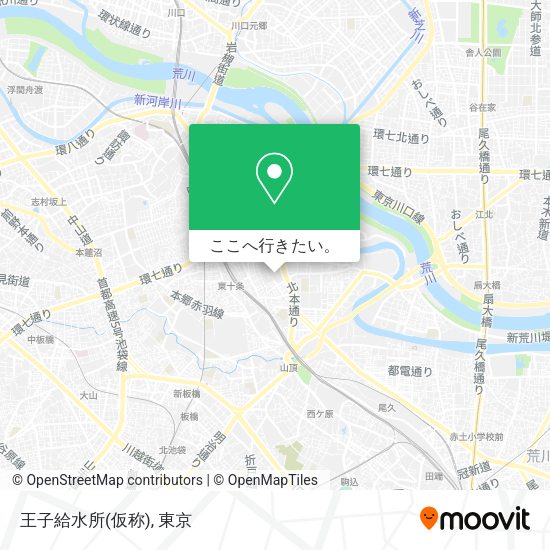 王子給水所(仮称)地図
