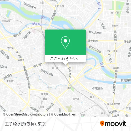 王子給水所(仮称)地図