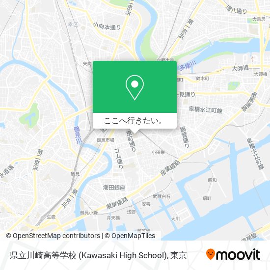 県立川崎高等学校 (Kawasaki High School)地図