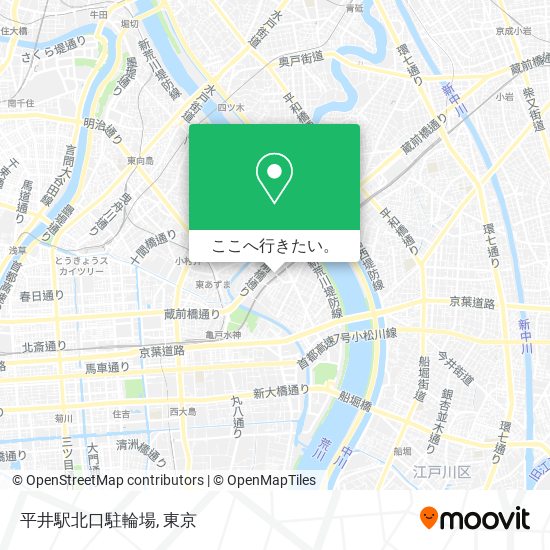平井駅北口駐輪場地図