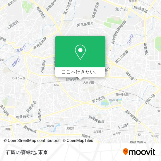 石庭の森緑地地図