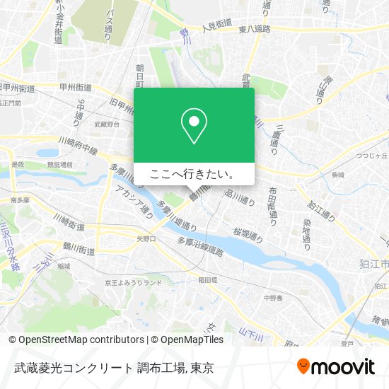武蔵菱光コンクリート 調布工場地図