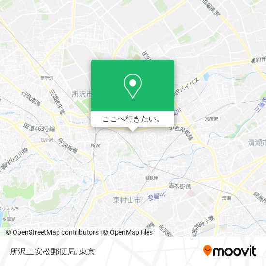 所沢上安松郵便局地図