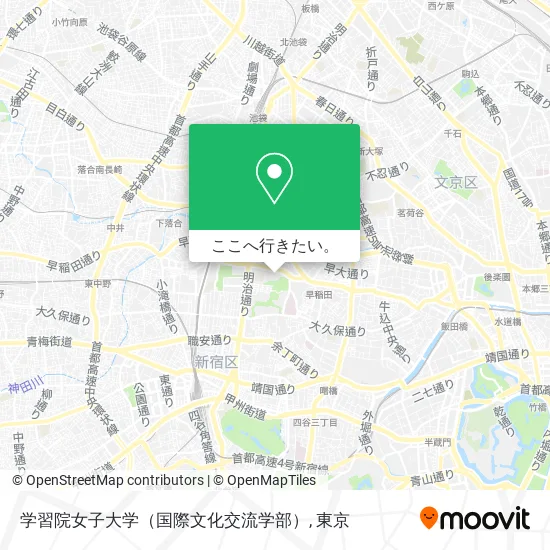 学習院女子大学（国際文化交流学部）地図