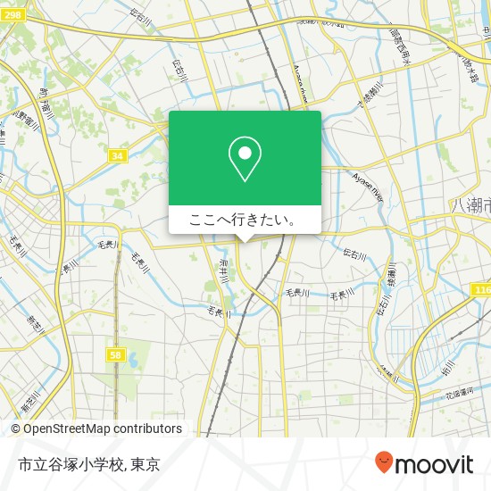 市立谷塚小学校地図