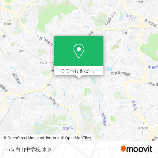 市立白山中学校地図