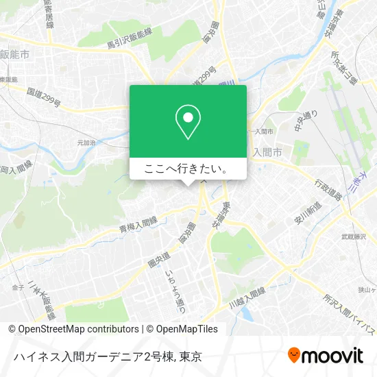 ハイネス入間ガーデニア2号棟地図