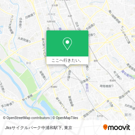 Jksサイクルパーク中浦和駅下地図