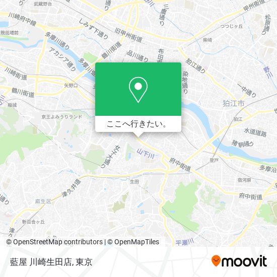 藍屋 川崎生田店地図