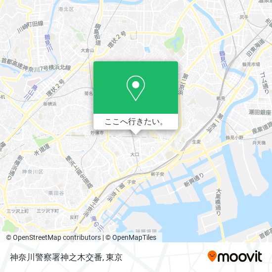 神奈川警察署神之木交番地図
