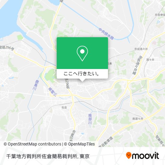 千葉地方裁判所佐倉簡易裁判所地図