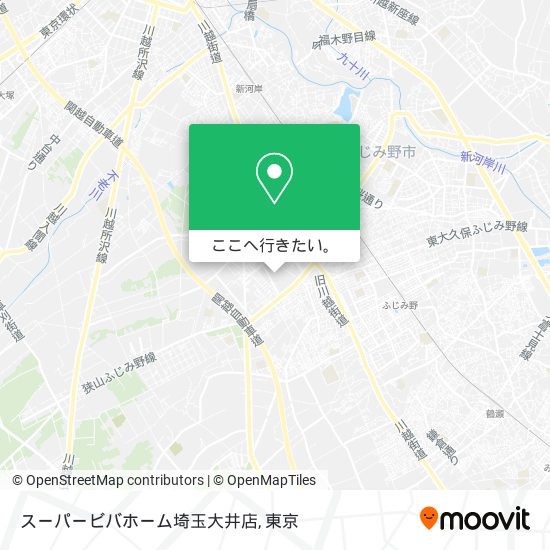 スーパービバホーム埼玉大井店地図