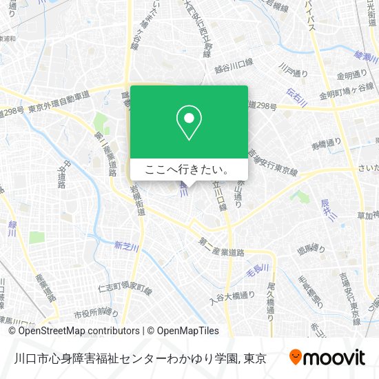 川口市心身障害福祉センターわかゆり学園地図