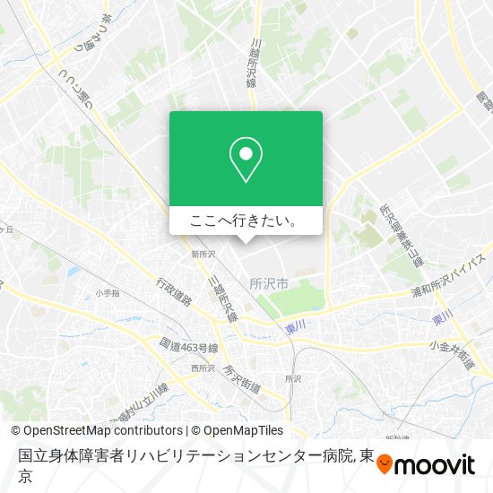 国立身体障害者リハビリテーションセンター病院地図