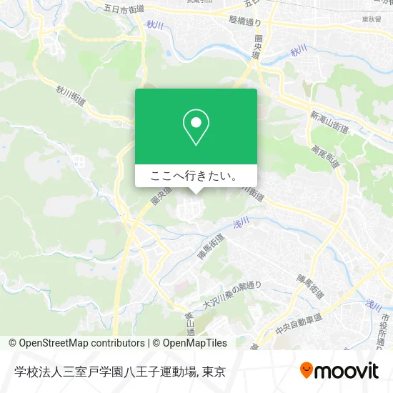 学校法人三室戸学園八王子運動場地図