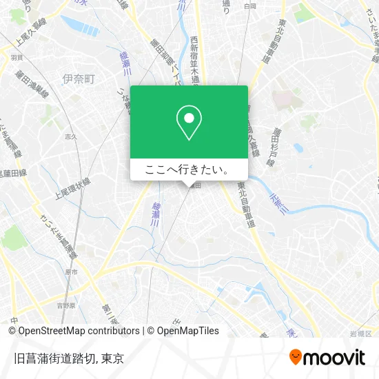 旧菖蒲街道踏切地図