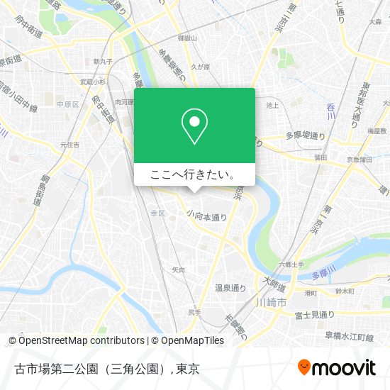 古市場第二公園（三角公園）地図