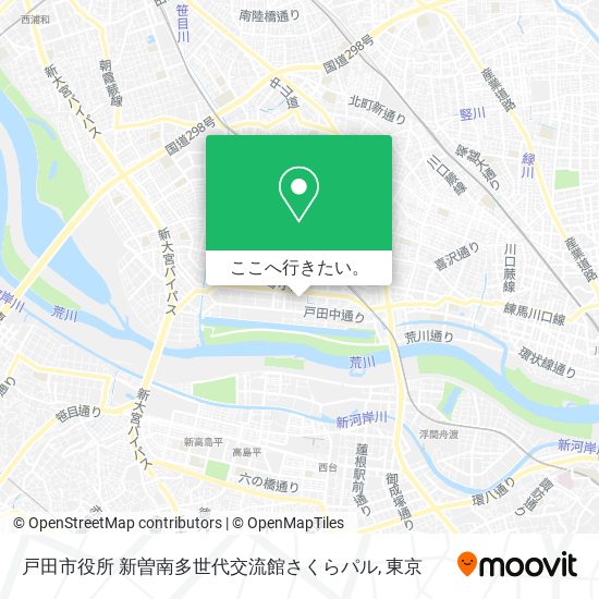 戸田市役所 新曽南多世代交流館さくらパル地図