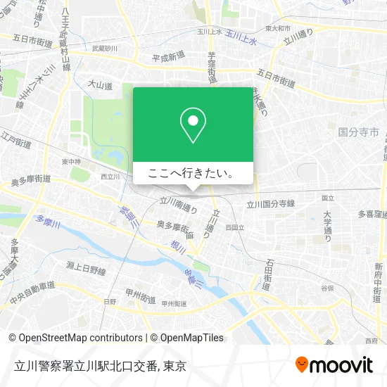 立川警察署立川駅北口交番地図
