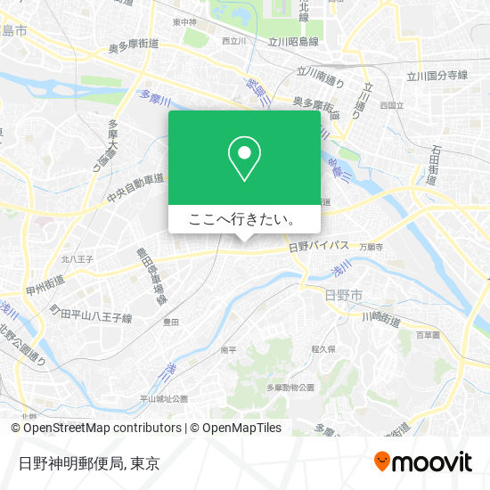 日野神明郵便局地図