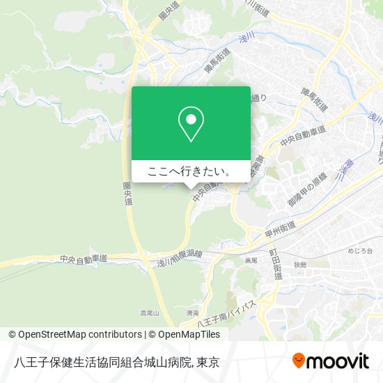 八王子保健生活協同組合城山病院地図