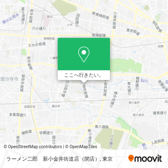 ラーメン二郎　新小金井街道店（閉店）地図