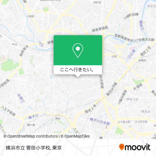 横浜市立 菅田小学校地図