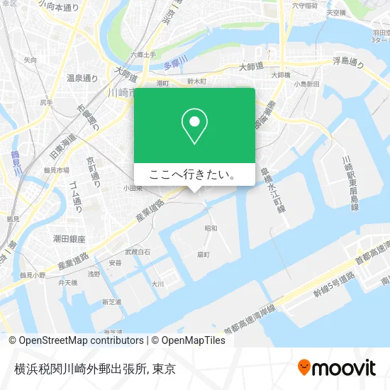 横浜税関川崎外郵出張所地図