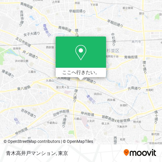 青木高井戸マンション地図