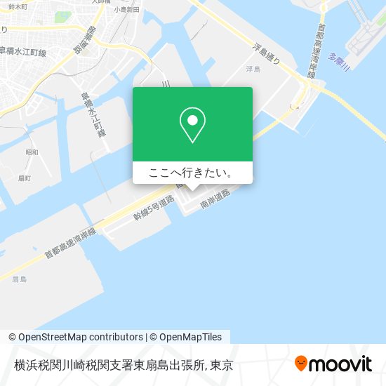 横浜税関川崎税関支署東扇島出張所地図