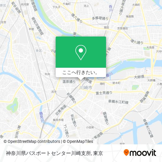 神奈川県パスポートセンター川崎支所地図