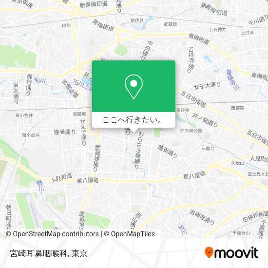 宮崎耳鼻咽喉科地図