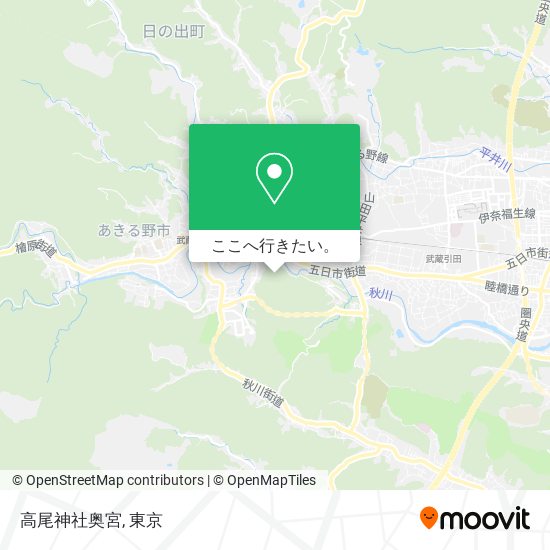 高尾神社奥宮地図