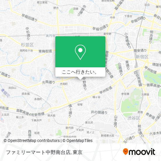 ファミリーマート中野南台店地図