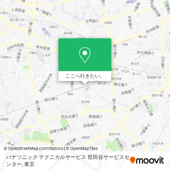 パナソニック テクニカルサービス 世田谷サービスセンター地図