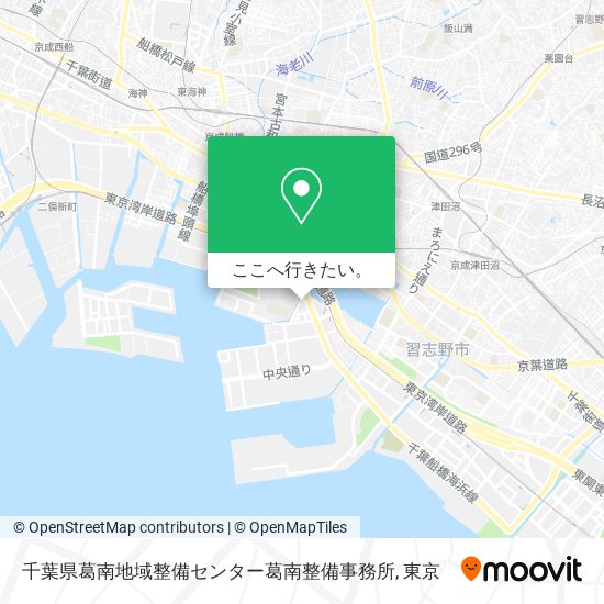 千葉県葛南地域整備センター葛南整備事務所地図