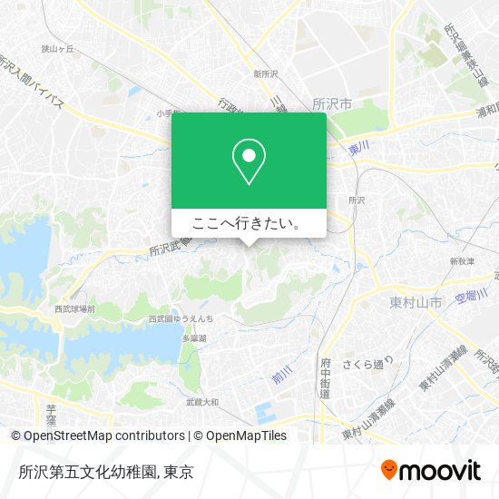 所沢第五文化幼稚園地図