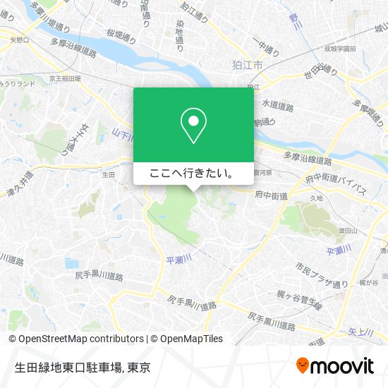 生田緑地東口駐車場地図