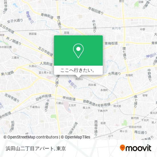 浜田山二丁目アパート地図