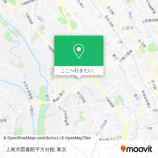 上尾市図書館平方分館地図