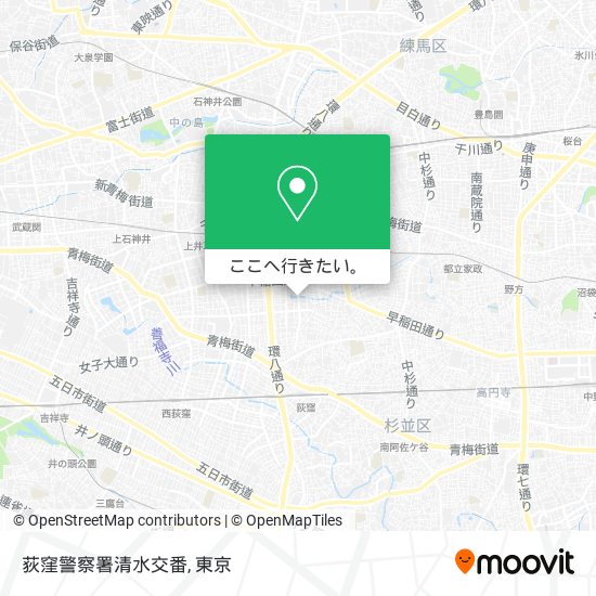 荻窪警察署清水交番地図