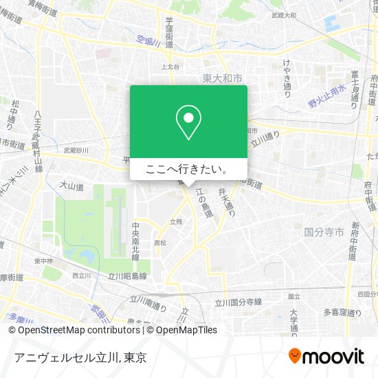 アニヴェルセル立川地図