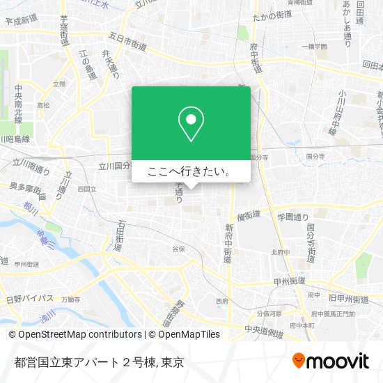 都営国立東アパート２号棟地図