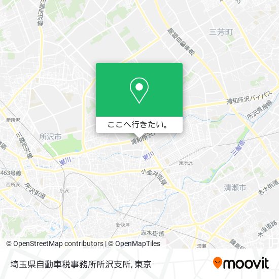埼玉県自動車税事務所所沢支所地図